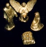 brass nativity set